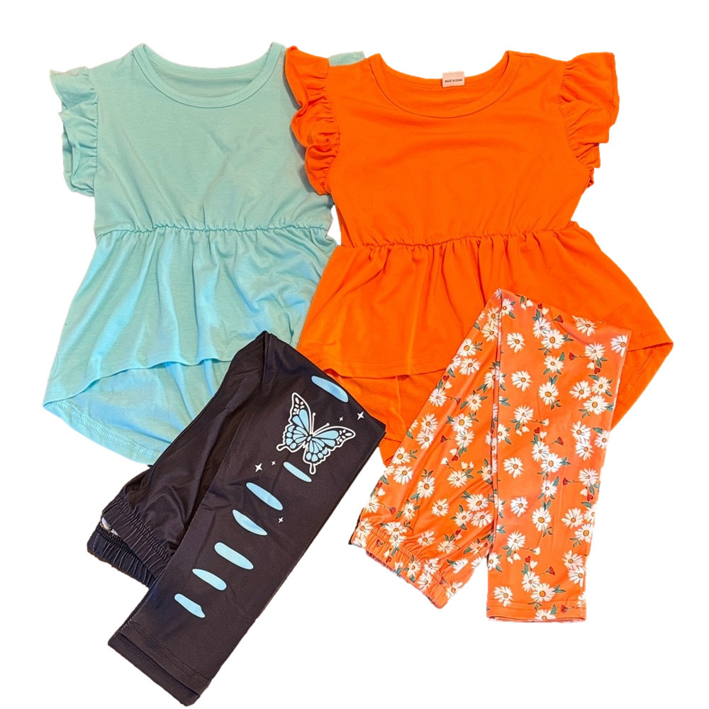**Bundle** Super Cute Spring Summer High-Low Tops with Matching Leggings 6Y